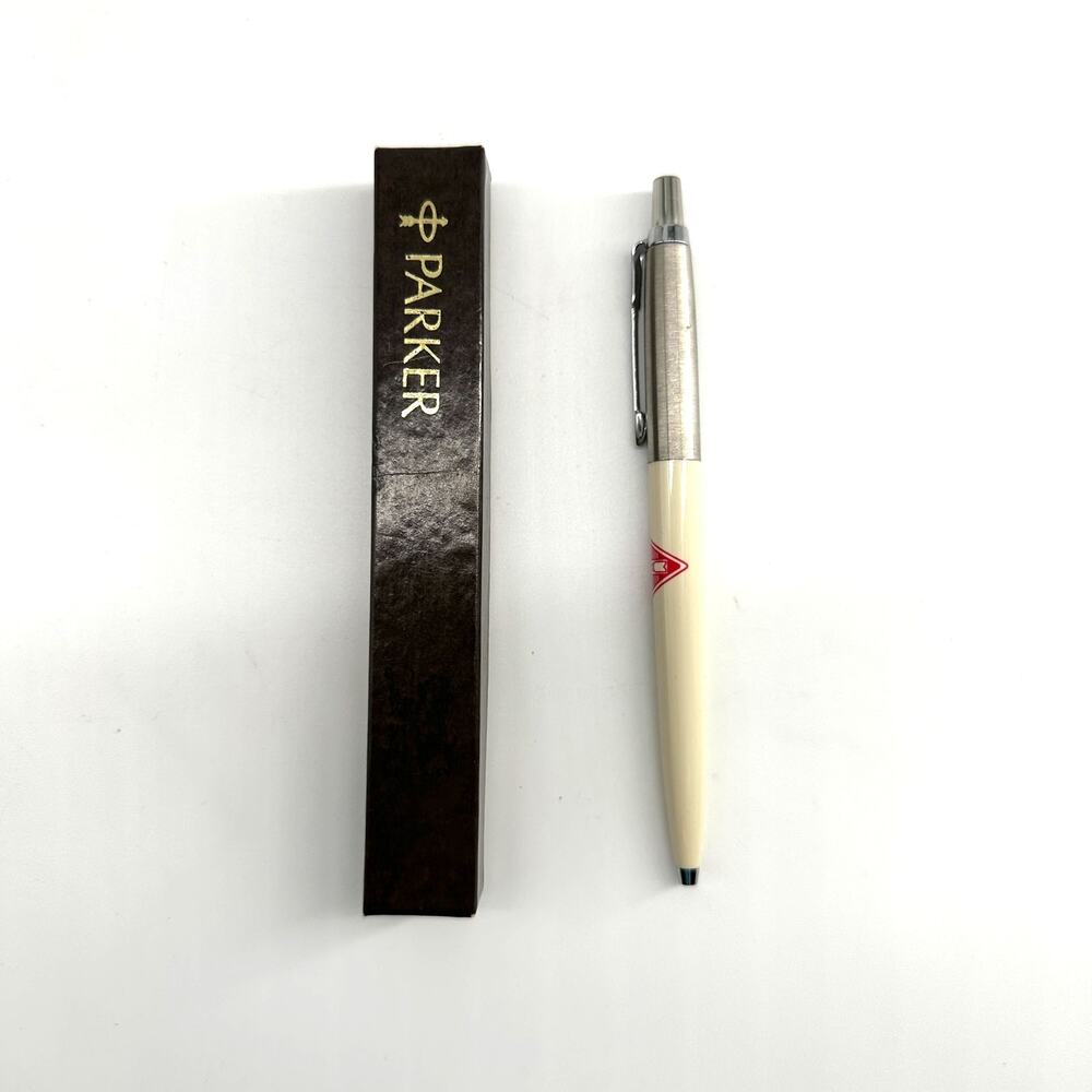 Vintage Parker Hydril Oil Gas Promo Ballpoint Pen Steel Cap Box USA Retro mcm